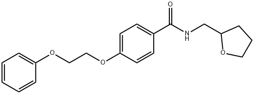 4-(2-phenoxyethoxy)-N-(tetrahydro-2-furanylmethyl)benzamide Struktur