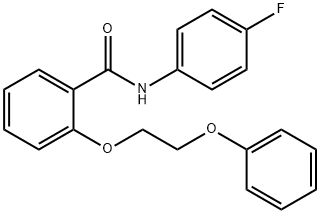 N-(4-fluorophenyl)-2-(2-phenoxyethoxy)benzamide Struktur