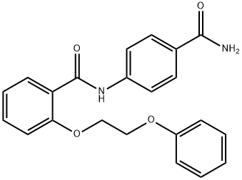 N-[4-(aminocarbonyl)phenyl]-2-(2-phenoxyethoxy)benzamide Struktur