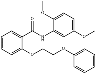 N-(2,5-dimethoxyphenyl)-2-(2-phenoxyethoxy)benzamide Struktur