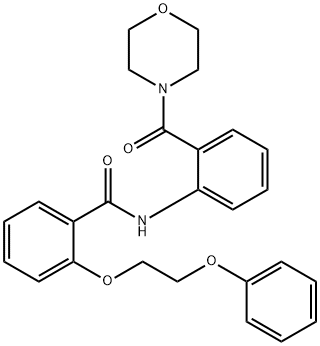 N-[2-(4-morpholinylcarbonyl)phenyl]-2-(2-phenoxyethoxy)benzamide Struktur