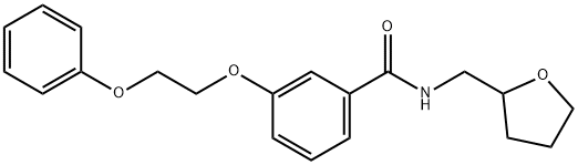 3-(2-phenoxyethoxy)-N-(tetrahydro-2-furanylmethyl)benzamide Struktur