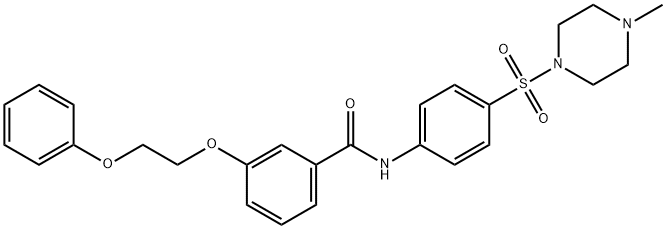 N-{4-[(4-methyl-1-piperazinyl)sulfonyl]phenyl}-3-(2-phenoxyethoxy)benzamide Struktur