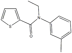 N-ethyl-N-(3-methylphenyl)-2-thiophenecarboxamide Struktur