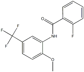 2-fluoro-N-[2-methoxy-5-(trifluoromethyl)phenyl]benzamide Struktur