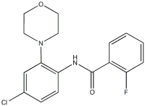 N-[4-chloro-2-(4-morpholinyl)phenyl]-2-fluorobenzamide Struktur