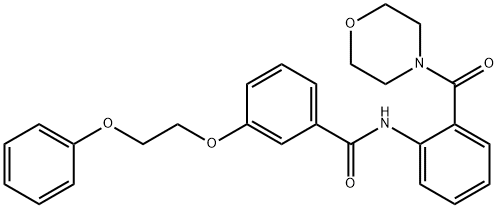 N-[2-(4-morpholinylcarbonyl)phenyl]-3-(2-phenoxyethoxy)benzamide Struktur