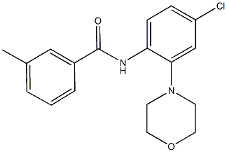 N-[4-chloro-2-(4-morpholinyl)phenyl]-3-methylbenzamide Struktur