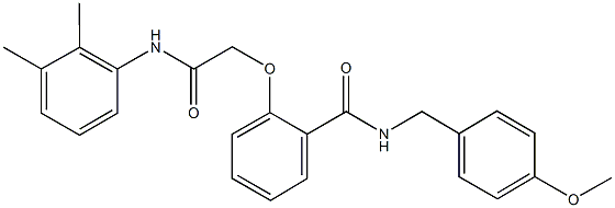 2-[2-(2,3-dimethylanilino)-2-oxoethoxy]-N-(4-methoxybenzyl)benzamide Struktur