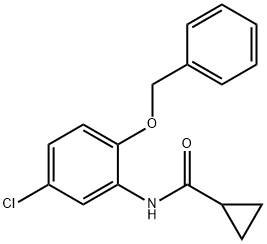 N-[2-(benzyloxy)-5-chlorophenyl]cyclopropanecarboxamide Struktur