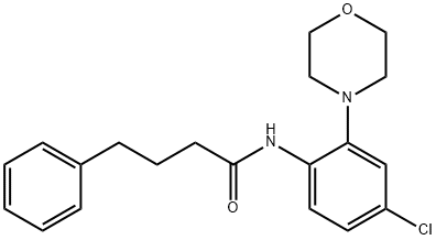 N-[4-chloro-2-(4-morpholinyl)phenyl]-4-phenylbutanamide Struktur