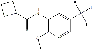 N-[2-methoxy-5-(trifluoromethyl)phenyl]cyclobutanecarboxamide Struktur