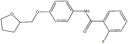 2-fluoro-N-[4-(tetrahydro-2-furanylmethoxy)phenyl]benzamide Struktur