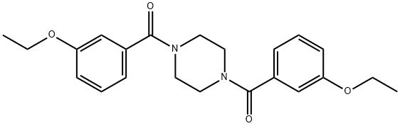 1,4-bis(3-ethoxybenzoyl)piperazine Struktur