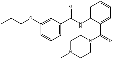 N-{2-[(4-methyl-1-piperazinyl)carbonyl]phenyl}-3-propoxybenzamide Struktur