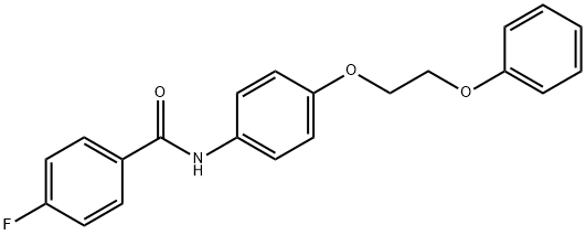 4-fluoro-N-[4-(2-phenoxyethoxy)phenyl]benzamide Struktur