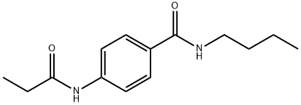 N-butyl-4-(propionylamino)benzamide Struktur