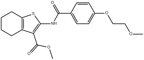 methyl 2-{[4-(2-methoxyethoxy)benzoyl]amino}-4,5,6,7-tetrahydro-1-benzothiophene-3-carboxylate Struktur