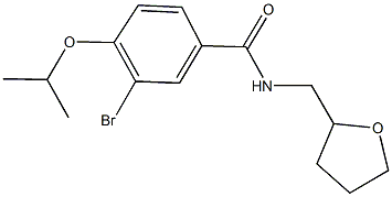 3-bromo-4-isopropoxy-N-(tetrahydro-2-furanylmethyl)benzamide Struktur