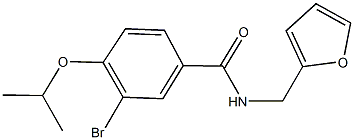 3-bromo-N-(2-furylmethyl)-4-isopropoxybenzamide Struktur