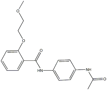 N-[4-(acetylamino)phenyl]-2-(2-methoxyethoxy)benzamide Struktur