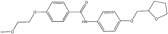 4-(2-methoxyethoxy)-N-[4-(tetrahydro-2-furanylmethoxy)phenyl]benzamide Struktur