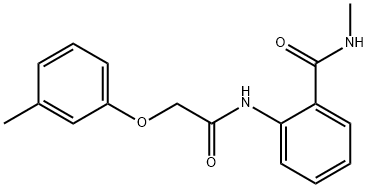 N-methyl-2-{[(3-methylphenoxy)acetyl]amino}benzamide Struktur