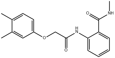 2-{[(3,4-dimethylphenoxy)acetyl]amino}-N-methylbenzamide Struktur