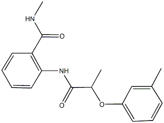 N-methyl-2-{[2-(3-methylphenoxy)propanoyl]amino}benzamide Struktur