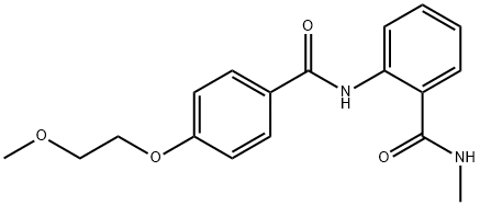 2-{[4-(2-methoxyethoxy)benzoyl]amino}-N-methylbenzamide Struktur