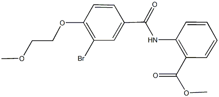 methyl 2-{[3-bromo-4-(2-methoxyethoxy)benzoyl]amino}benzoate Struktur