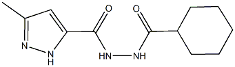 N'-(cyclohexylcarbonyl)-3-methyl-1H-pyrazole-5-carbohydrazide Struktur