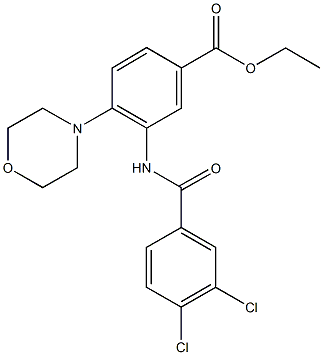 ethyl 3-[(3,4-dichlorobenzoyl)amino]-4-(4-morpholinyl)benzoate Struktur