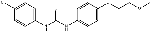 N-(4-chlorophenyl)-N'-[4-(2-methoxyethoxy)phenyl]urea Struktur