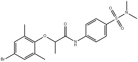 2-(4-bromo-2,6-dimethylphenoxy)-N-{4-[(dimethylamino)sulfonyl]phenyl}propanamide Struktur