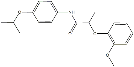 N-(4-isopropoxyphenyl)-2-(2-methoxyphenoxy)propanamide Struktur