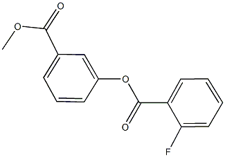 3-(methoxycarbonyl)phenyl 2-fluorobenzoate Struktur