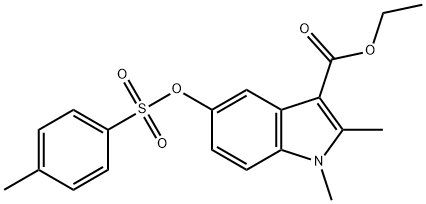 ethyl 1,2-dimethyl-5-{[(4-methylphenyl)sulfonyl]oxy}-1H-indole-3-carboxylate Struktur