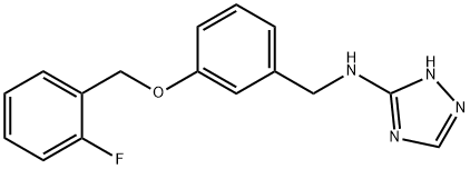 N-{3-[(2-fluorobenzyl)oxy]benzyl}-N-(1H-1,2,4-triazol-3-yl)amine Struktur