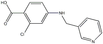 2-chloro-4-[(3-pyridinylmethyl)amino]benzoic acid Struktur