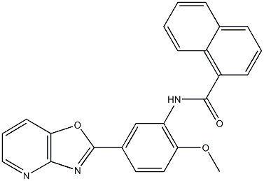 N-(2-methoxy-5-[1,3]oxazolo[4,5-b]pyridin-2-ylphenyl)-1-naphthamide Struktur