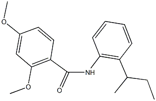 N-(2-sec-butylphenyl)-2,4-dimethoxybenzamide Struktur