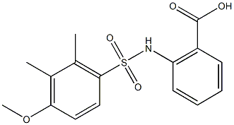 2-{[(4-methoxy-2,3-dimethylphenyl)sulfonyl]amino}benzoic acid Struktur