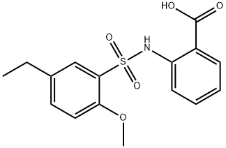 2-{[(5-ethyl-2-methoxyphenyl)sulfonyl]amino}benzoic acid Struktur