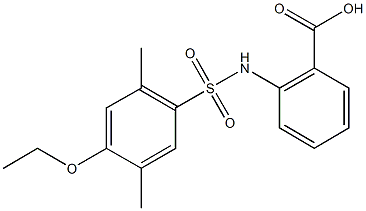 2-{[(4-ethoxy-2,5-dimethylphenyl)sulfonyl]amino}benzoic acid Struktur