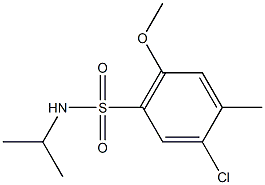 5-chloro-N-isopropyl-2-methoxy-4-methylbenzenesulfonamide Struktur