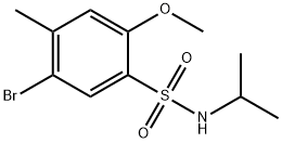 5-bromo-N-isopropyl-2-methoxy-4-methylbenzenesulfonamide Struktur