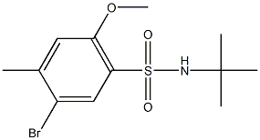 5-bromo-N-(tert-butyl)-2-methoxy-4-methylbenzenesulfonamide Struktur