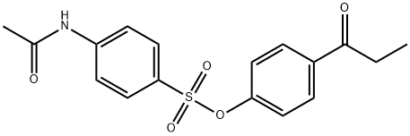 4-propionylphenyl 4-(acetylamino)benzenesulfonate Struktur