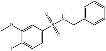 N-benzyl-4-iodo-3-methoxybenzenesulfonamide Struktur